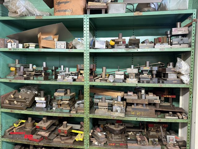 Lot 1-18640 - (2) 36" width x 87" height x 18" depth bolt-together steel shelving units with contents, including v...