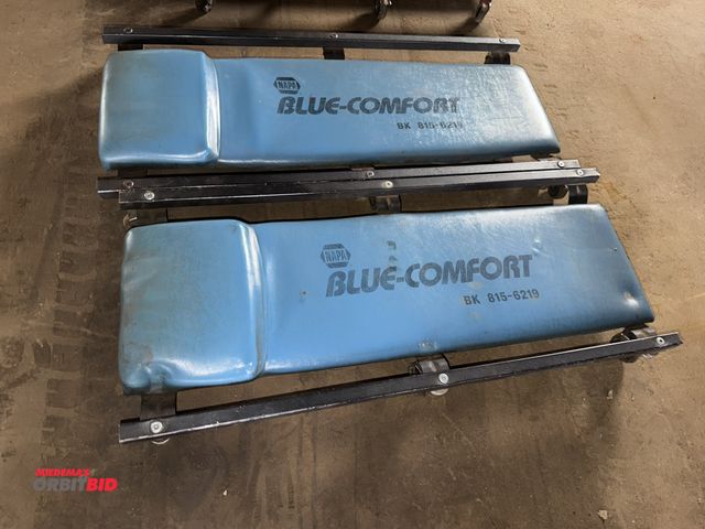 Lot 1-18107 - (2) NAPA Blue-Comfort, item #BK 815-6219, automotive creepers.