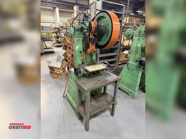 Lot 1-18505 - (1) Rousselle, model 1A, OBI punch press, 10-ton capacity, 2" stroke, bed area 13" x 8", 180 strokes...