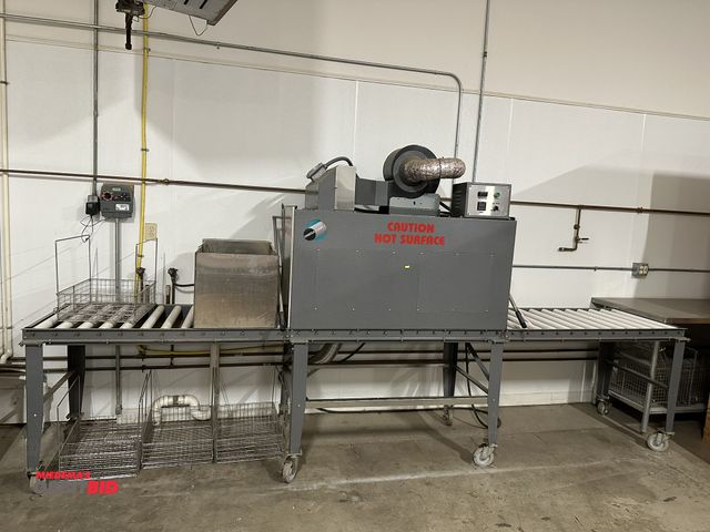 Lot 1-113 - (1) Omegasonics, model 6900-DT, ultrasonic tunnel dryer, down draft, recirculating hot air dryer wit...