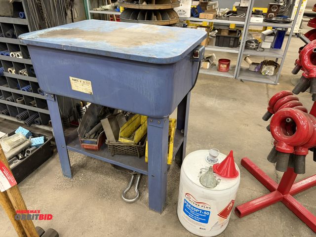 Lot 1-15219 - (1) parts washer, 120V, has fluid in it, in working condition, winning bidder responsible for proper...