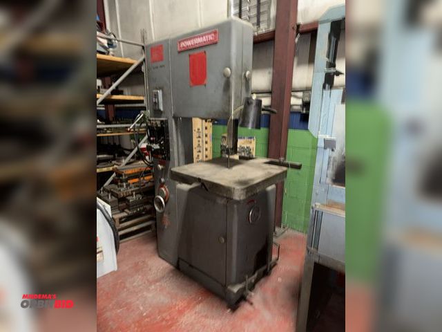 Lot 1-18743 - (1) Power Matic bandsaw, model 87, S/N 087118, table diameters of 24" wide x 24", 12' 7" blade lengt...