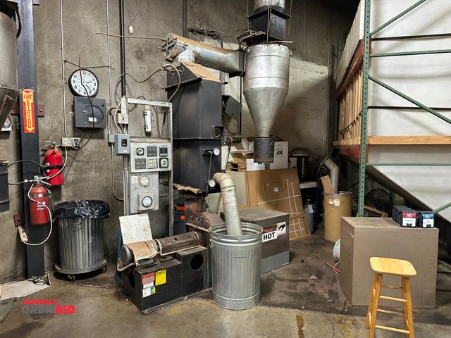 Lot 1-13713 - (1) assembled commercial coffee roaster, 40 lb. capacity, manual top feed, manual slide gate dischar...