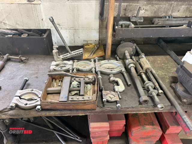 Lot 1-18529 - (1) lot of assorted bearing separators, various sizes, slide hammers, threaded rod, axle seal tools,...