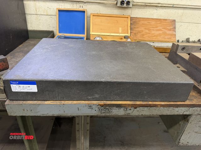 Lot 1-1677 - (1) black granite surface plate, 24" x 18" x 3".
