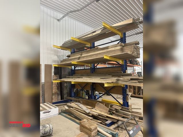 Lot 1-18800 - (1) heavy duty 3-leg cantilever rack system, 149 1/4" total width x approx. 60" depth x 12' tall, in...