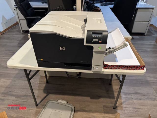 Lot 1-19607 - (1) Hewlett Packard Color Laser Jet CP5225, printer, in working condition, test page printed.