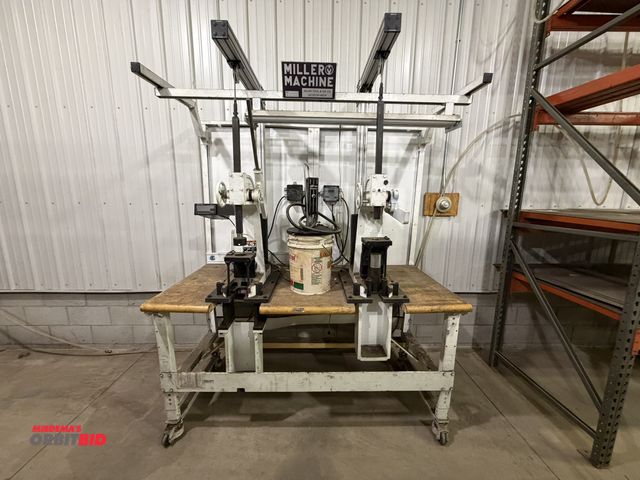 Lot 1-15082 - 0 Lot including (2) Dake 1.5 B1 arbor presses mounted to a 72" width x 37.5" height x 37" depth stee...