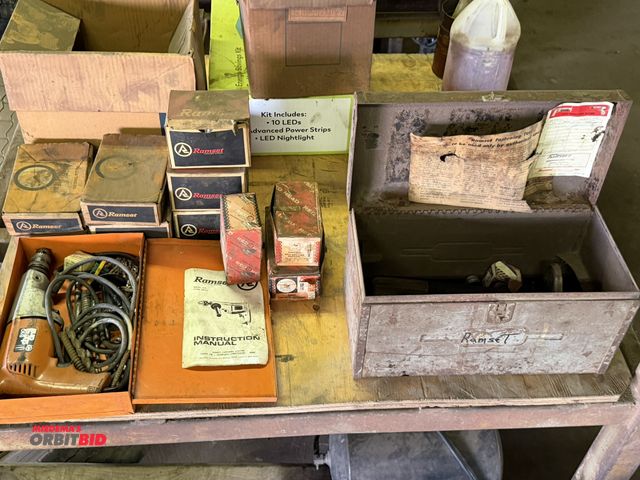 Lot 1-18200 - Lot including (1) Ramset air actuated tool with steel case, (1) Ramset 610 Dyna drill with bits, ste...