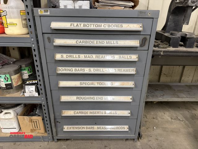 Lot 1-1077 - (1) Stanley Vidmar 30" width x 44" height x 28" depth 8-drawer tooling cabinet, contents not include...