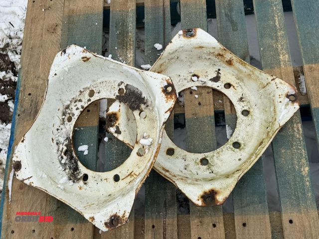 Lot 1-11682 - Lot of (2) 8-bolt tractor wheel centers, outside bolt holes are approx. 20 1/4" on center.