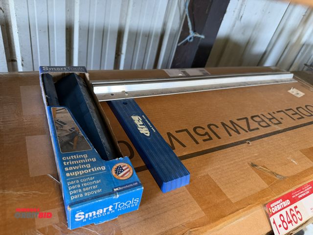 Lot 1-8470 - (1) Kreg rip cut square, and (1) Smart Tools ladder horse.