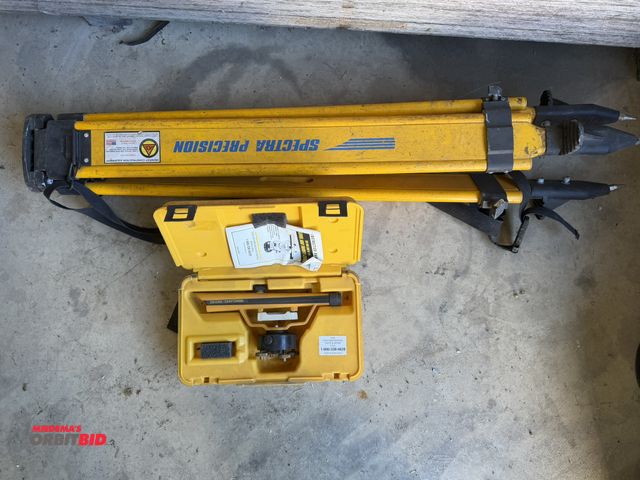 Lot 1-1355 - Lot including (1) Spectra Precision survey tripod with adjustable height legs, and (1) Craftsman, mo...