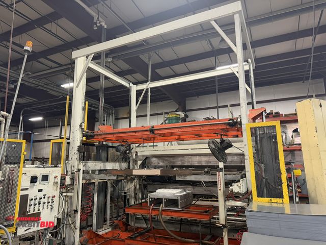 Lot 1-15803 - (1) make and model unknown, Thermoforming machine, in non-working condition, with approx. 10' width ...