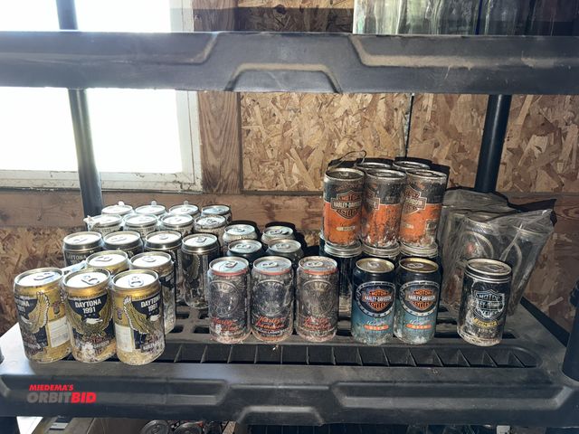 Lot 1-8330 - Lot of assorted vintage collectible Harley Davidson themed beer cans, includes cans from Daytona Bik...