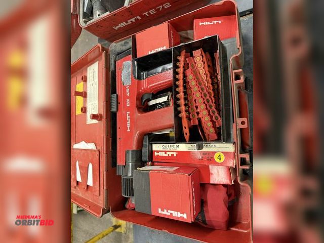Lot 1-16971 - (1) Hilti DX451, powder actuated fastening tool with case, shots, and nails.