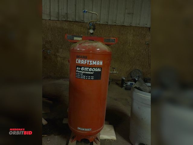 Lot 1-11619 - (1) Sears Craftsman 60 gallon air compressor tank, tank only.