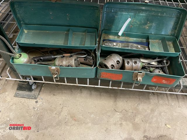 Lot 1-6272 - (2) cases of assorted wire pulling heads, various sizes and styles, includes 5" Ensley, 1/2", 2", an...