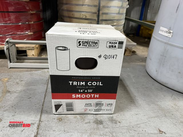 Lot 1-18784 - (1) Spectra Pro Select trim coil, 14" wide x 50' long, musket brown and white, new in box.