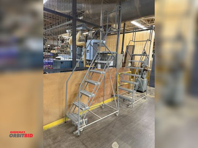 Lot 1-16527 - (1) Cotterman 7-step warehouse safety ladder, 450 lb. capacity, 16" wide steps.