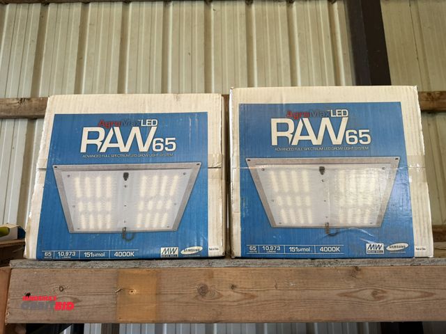 Lot 1-8469 - Lot of (2) AgroMAX raw 65 advance full spectrum LED grow light system, 65 watts, 4000 K.