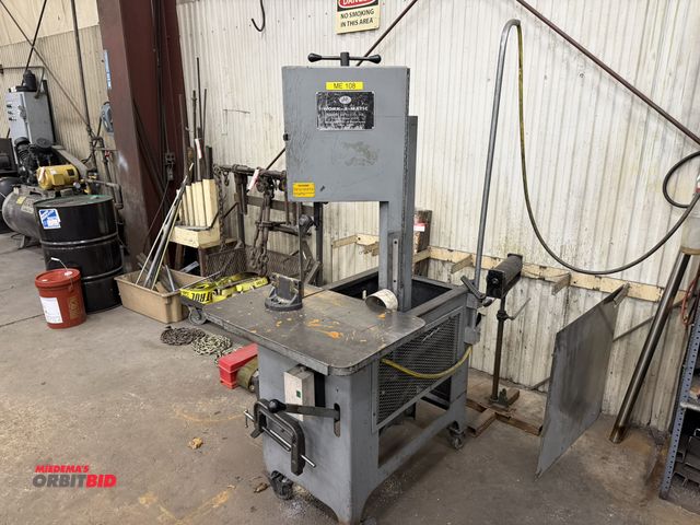 Lot 1-15372 - (1) PMC Work-A-Matic rolling bandsaw, approx. 8" throat, 18" x 29" table, up to 16" cut height, 120V...