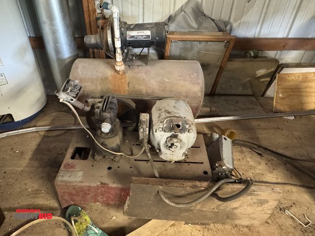 Lot 1-14250 - (1) Sears Hydro Glass shallow well jet pump, unknown condition, and (1) electric motor with pump, fr...