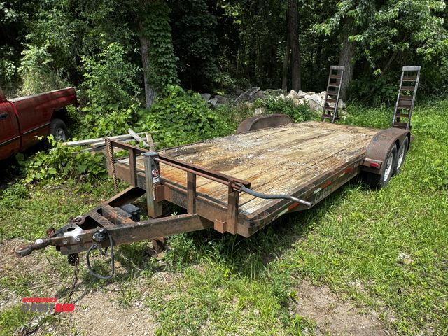 Lot 1-14289 - 2006 G &amp; G (1) tandem axle equipment trailer, 18' x 82" wood load deck, steel frame, 2' beaver t...