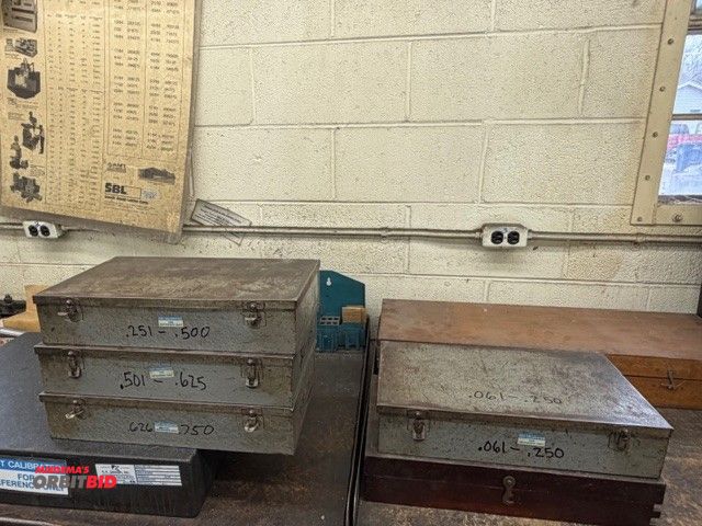 Lot 1-1682 - Lot of (6) assorted pin gauge sets, from .061 up to .750", all appear to be partials.