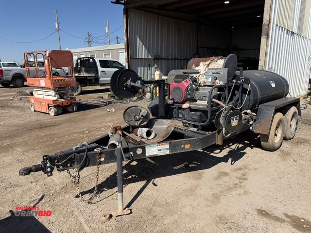 Lot 1-18200 - 2018 Wylie pressure washer trailer, pressure pro power washer, 3500 PSI with Honda gas engine, 500 g...