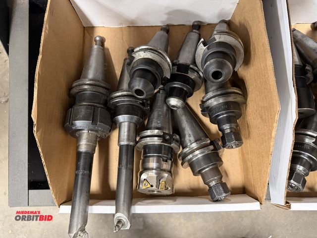 Lot 1-1942 - Lot of (8) assorted Cat 40 Type tool holders.