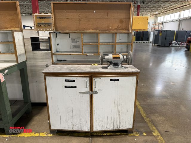 Lot 1-5230 - (1) 48" width x 37.5" height x 26.5" depth, 2-door cabinet with stainless steel top, 19" tall x 9" d...