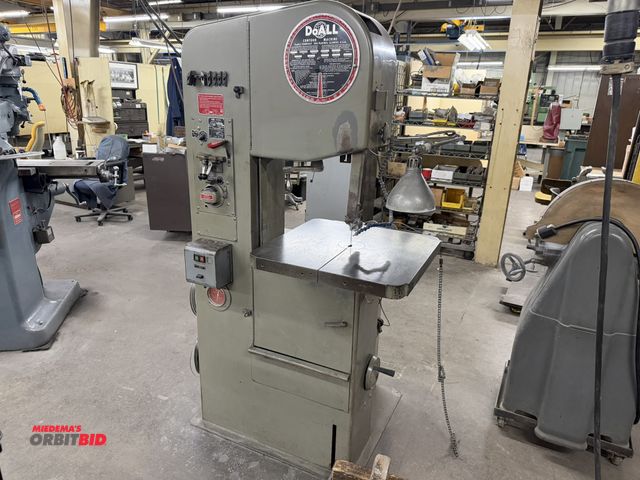 Lot 1-915 - (1) DoAll, model 1612-0, vertical band saw, 24" x 24" table, S/N 277-68119, 1/2 HP, 230/460V, 3 phas...