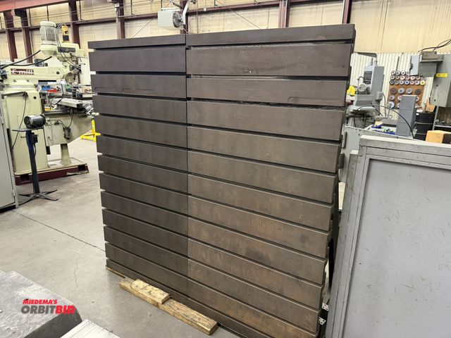Lot 1-15270 - (2) heavy duty right angles, 35" x 35" x approx. 70 3/4" tall, includes (2) straight edges, 52" x 2"...