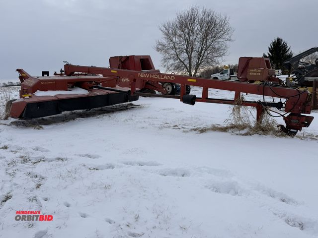 Lot 1-11514 - (1) New Holland 1441 discbine, 14' wide, rubber roller hay conditioners, S/N 1230046, unit is for pa...