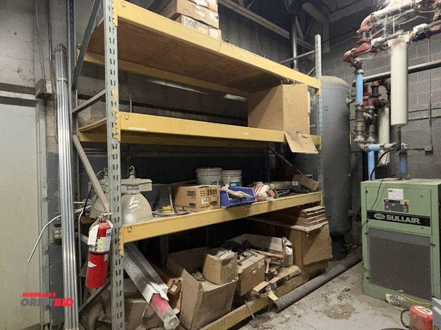 Lot 1-16722 - (1) section of slot style pallet racking, includes (2) 42" deep x 12' tall uprights, and (8) 10' cro...