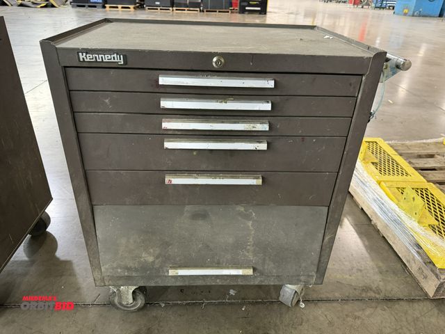 Lot 1-5556 - (1) Kennedy 29" width x 29.5" height x 20" depth 5-drawer rolling tool cabinet with lower storage do...