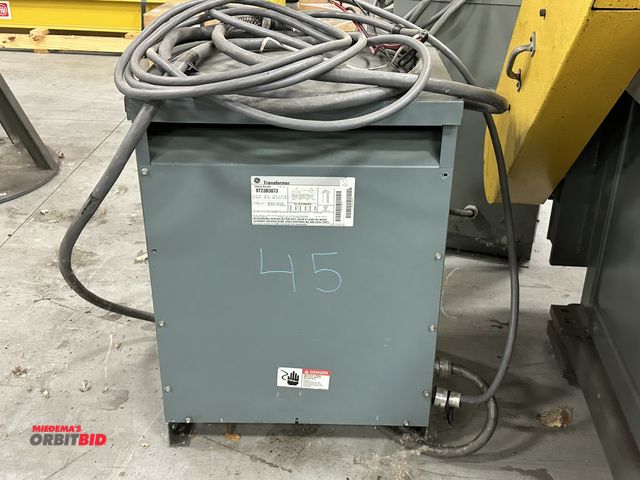 Lot 1-19154 - (1) General Electric, Cat #9T23B3873, 3 phase, dry type transformer (45.0 kVA, 480V primary voltage,...