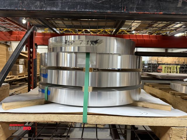 Lot 1-18682 - Lot of (3) 2.5" x .020" raw aluminum coils.