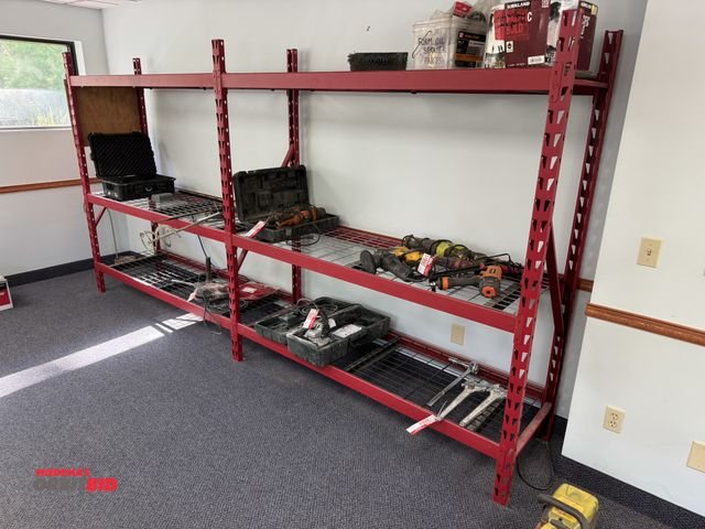 Lot 1-18666 - (1) shelving unit 12' 8" long x 78" tall x 24" deep, wire mesh decking, does not include contents sh...
