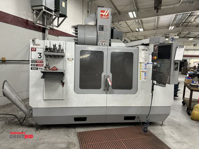 Lot 1-19126 - (1) 2008 Haas, model VF, CNC vertical  machining center, with 18" x 48" table, 40" x 20" x 25" XYZ t...