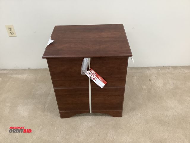 Lot 1-17224 - Perdue Woodworks night stand measuring 20” wide by 16” deep by 23” tall