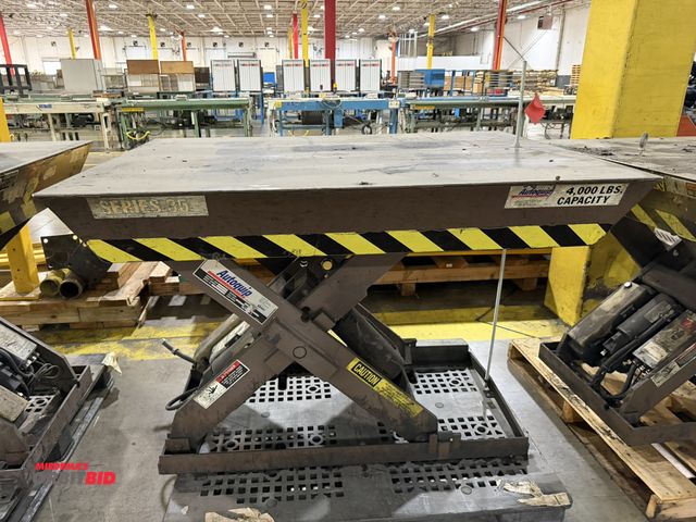 Lot 1-5392 - (1) Autoquip, model 36S40, Series 35, 4000 lb. capacity, 460V, 3 phase hydraulic, heavy duty scissor...