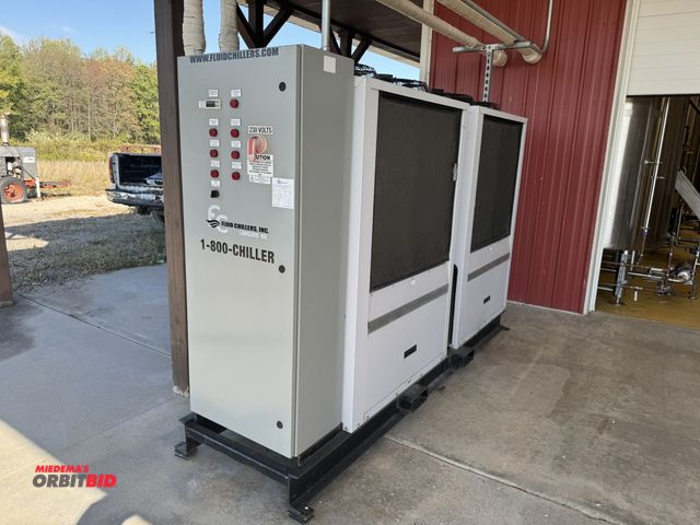 Lot 1-14702 - (1) Fluid Chillers, Inc., model AIR10000-DC-LT-OD-SPEC-2CT, glycol chiller with (2) 5 HP tandem comp...