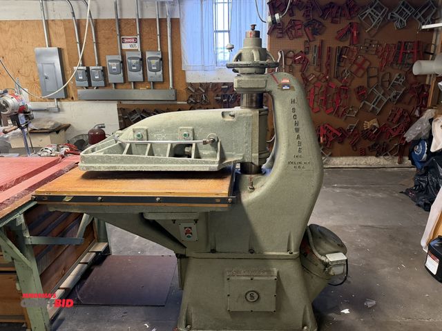 Lot 1-4910 - (1) Herman Schwabe Machine #23E36, S/N DS, hydraulic clicker press die cutting machine, machine #23-...