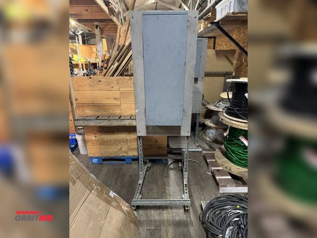 Lot 1-4307 - (1) Square-D temporary electrical panel, includes 200 amp power pack QD circuit breaker, mounted on ...