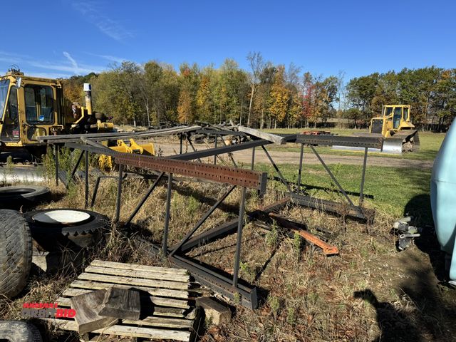 Lot 1-15808 - (1) Section of tear drop style pallet racking, includes (2) uprights 16' length x 48" wide, includes...