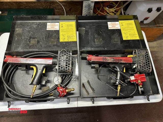 Lot 1-4118 - Lot of (2) Hot Bend, model 98, propane powered PVC bending guns, 1 appears to need handle repair, wo...