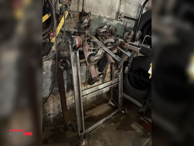Lot 1-1176 - Lot of assorted vehicle dollies, includes (4) wheel dollies, (1) 35" x 48" dolly, and (1) 37" x 38" ...