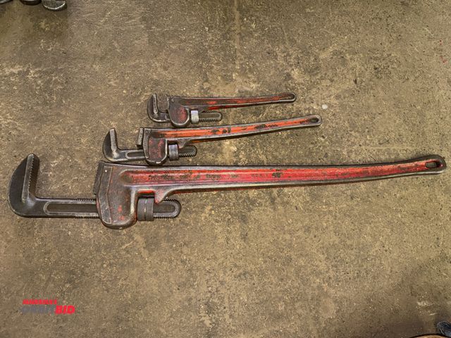 Lot 1-18140 - Lot including (1) Ridgid 36", (1) 24", and (1) Fuller 18" pipe wrench.